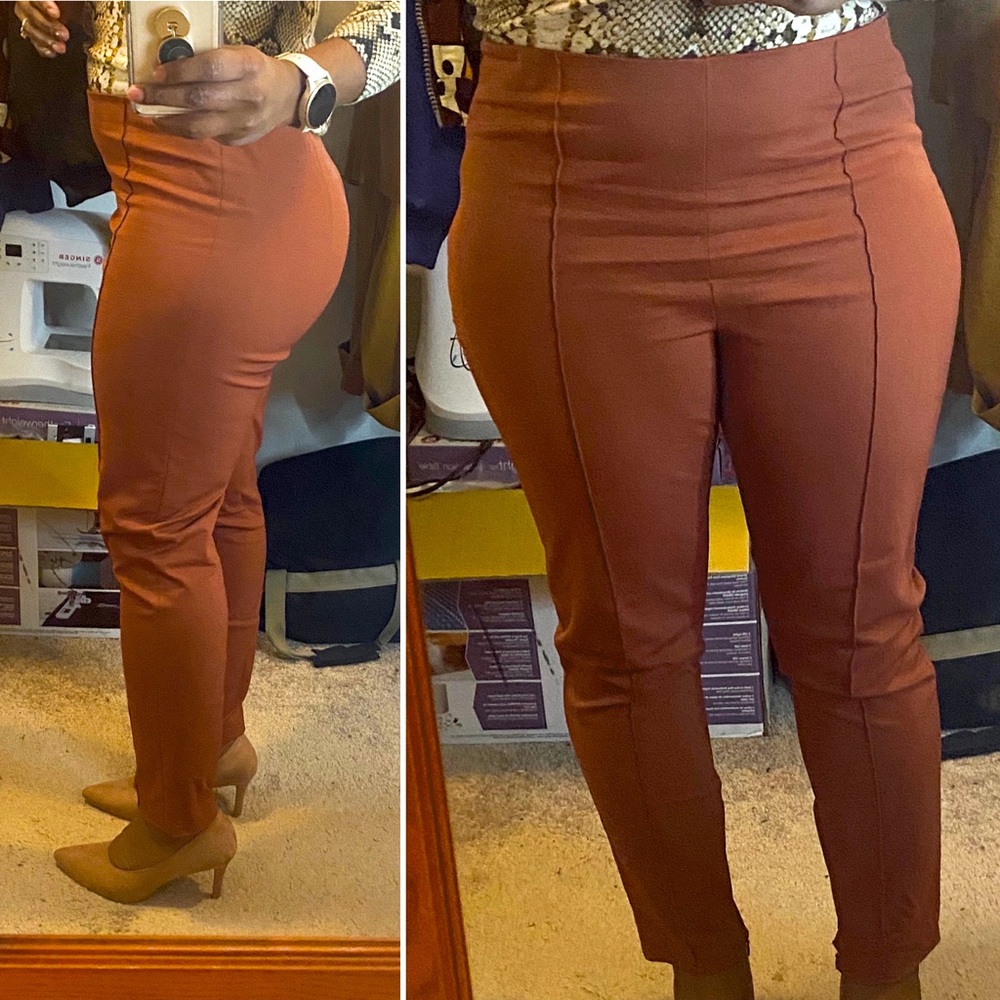 Burnt Orange Theory Cigarette Pant